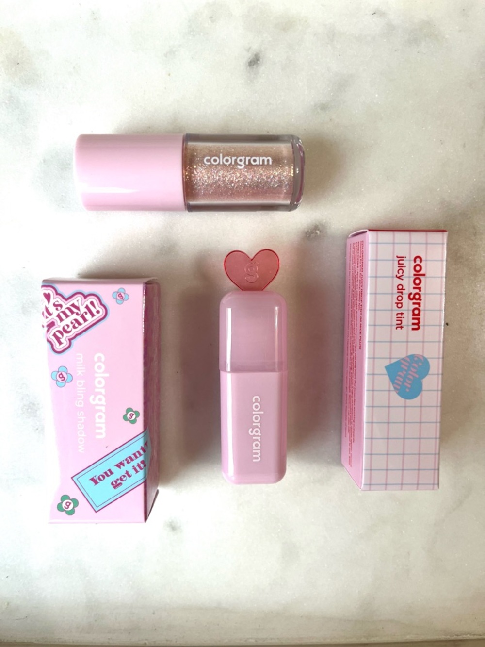 💜 SET OF 2, COLORGRAM Lip Tint & Liquid Glitter Eyeshadow